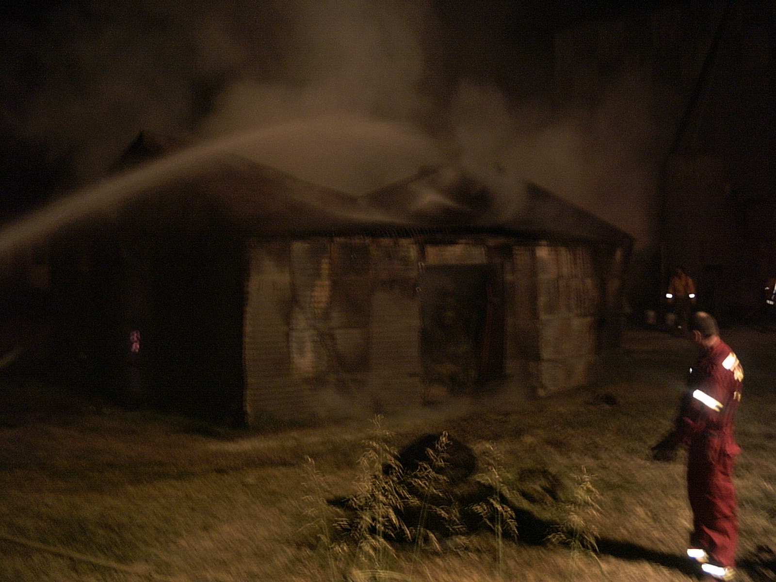 Hay Building Fire, click for larger picture